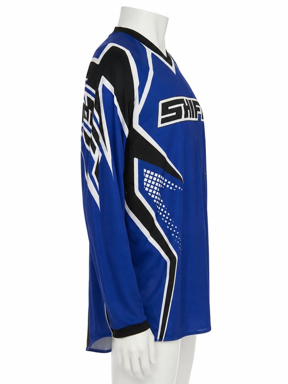 SHIFT Mens Motorcycle Motocross Racing Jersey Blue Black Long Sleeve Medium - Picture 6 of 7